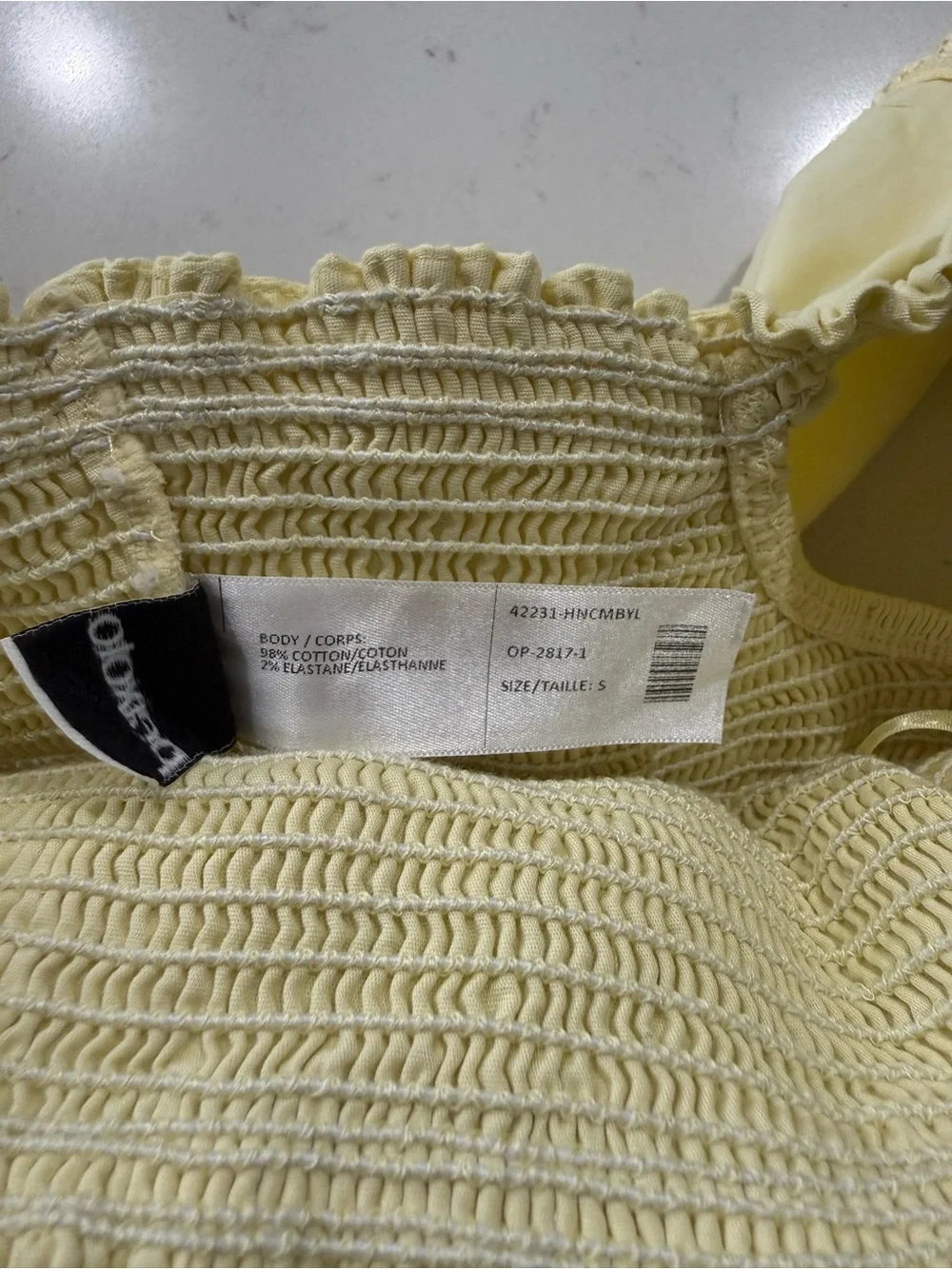 Soft Yellow Off-Shoulder Ruffle Mini Dress - Picture 6 of 12